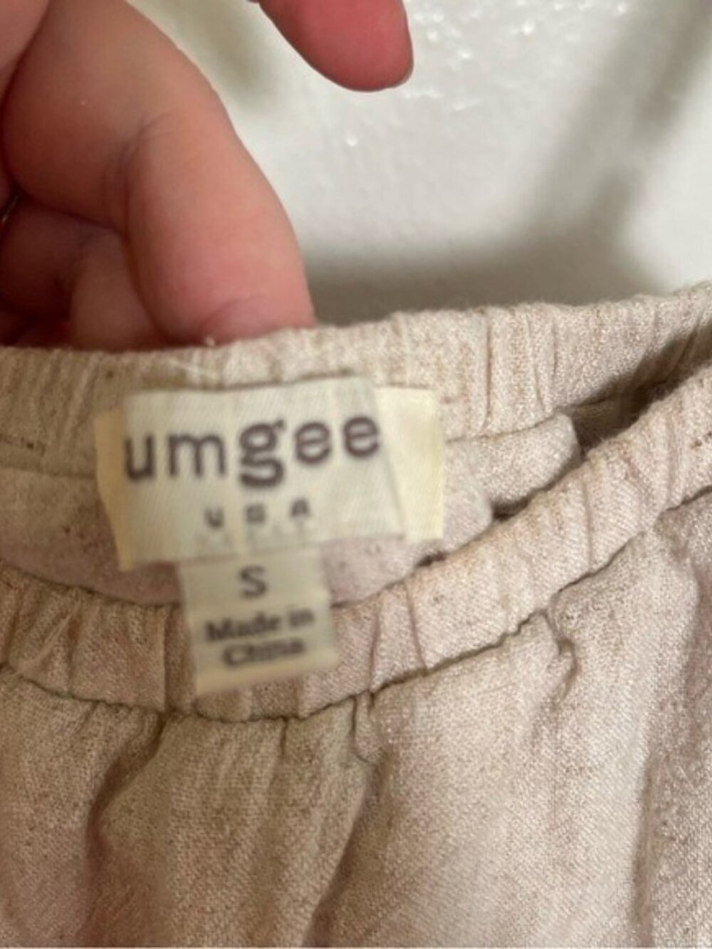 Umgee Women's Size Small Losing My Mind Tiered Jumpsuit Beige Fringe Hem Linen - Picture 13 of 14